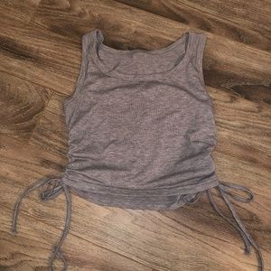 Gray cinch tank